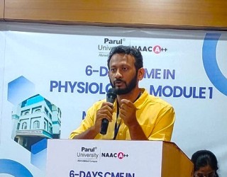 Under faculty development program our staff Dr. Shivprsad Mane attended 6 days CME program of physiology subject at Ahmedabad.